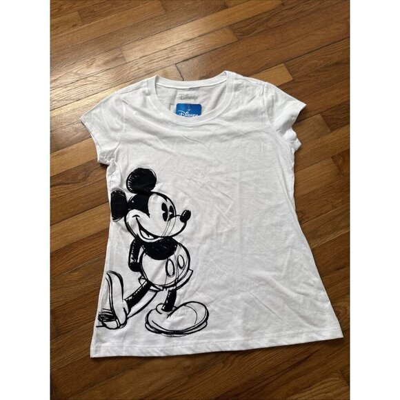 Disney Mickey Mouse Girls T-Shirt White Size XL - Picture 1 of 4